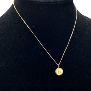 Sarah Chloe Gold Over Sterling Silver Initial B Pendant Necklace